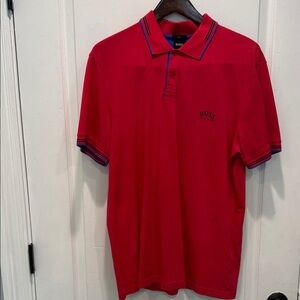 Boss Vibrant Red Polo Shirt for Men